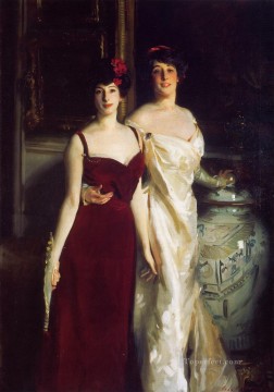  Daughter Canvas - Ena and Betty Daughters of Asher and Mrs Wertheimer portrait John Singer Sargent